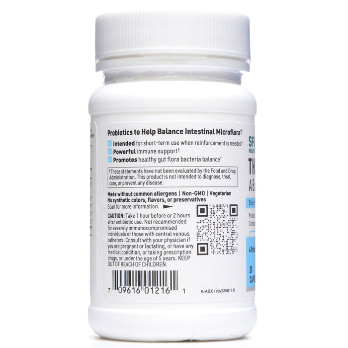 Ther-Biotic ABx Support 28 capsules by Klaire Labs/SFI Health, bottle label