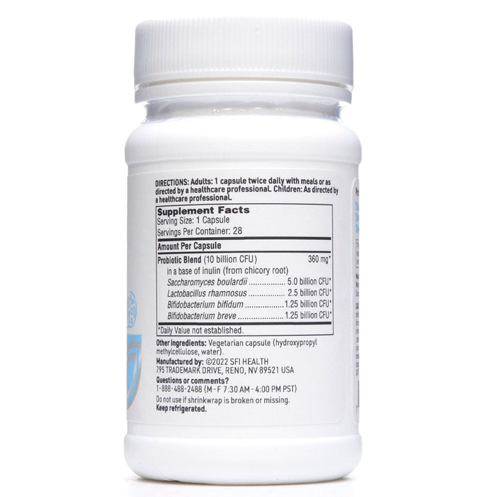 Ther-Biotic ABx Support 28 capsules by Klaire Labs/SFI Health, Supplement Facts label