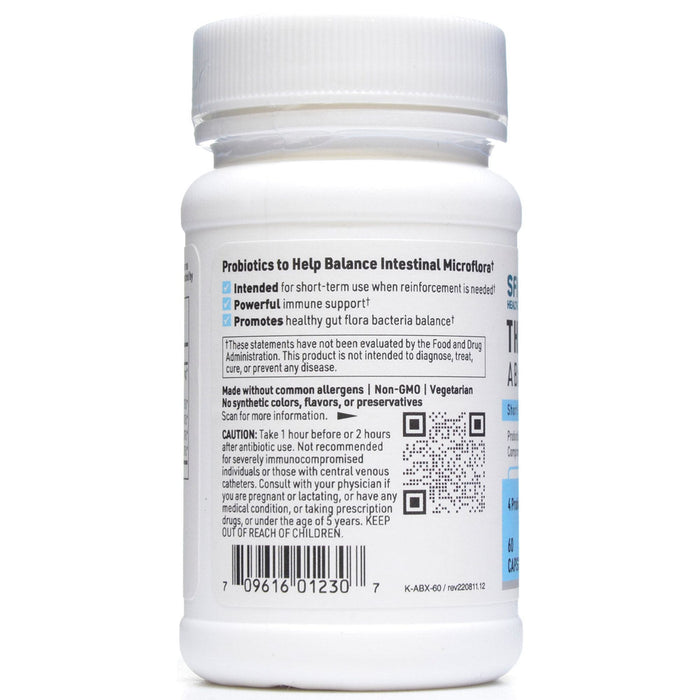 Ther-Biotic ABx Support 60 capsules by Klaire Labs/SFI Health, bottle label