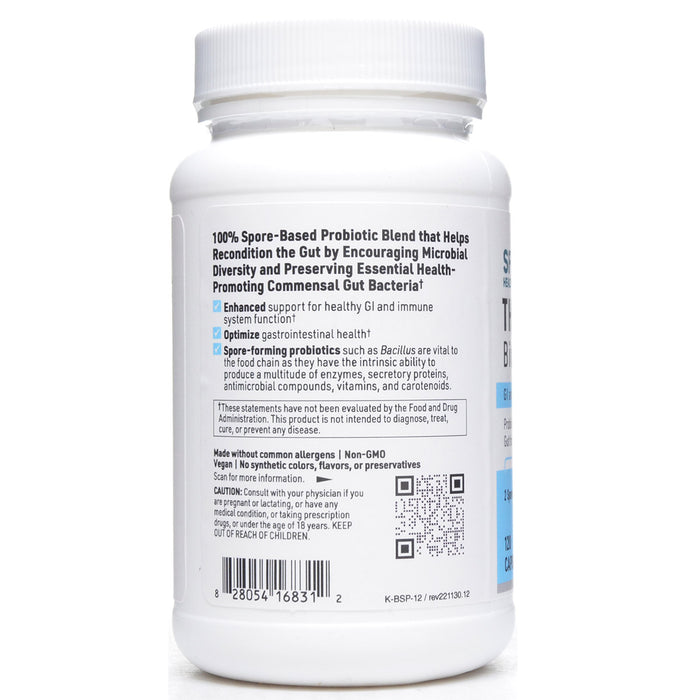 Product label image of Ther-Biotic BioSpora 120 VCaps by Klaire Labs/SFI Health
