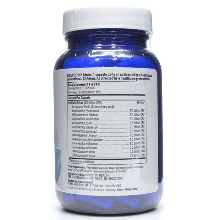 Ther-Biotic Complete 120 capsules by Klaire Labs/SFI Health, Supplement Facts label
