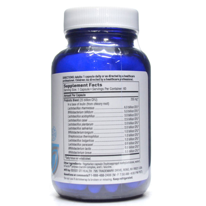 Ther-Biotic Complete 60 capsules by Klaire Labs/SFI Health, Supplement Facts label