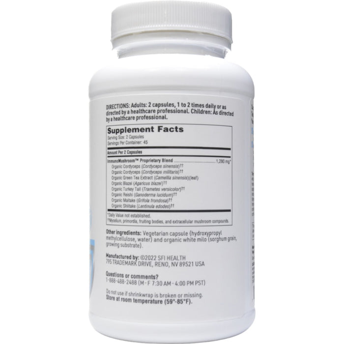 Klaire Labs/SFI Health Ther-Biotic ImmunoMushroom 90 capsules supplement facts label