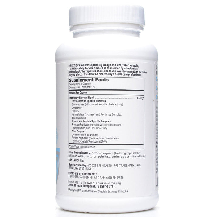 Klaire Labs/SFI Health Ther-Biotic InterFase 120 capsules supplement facts label