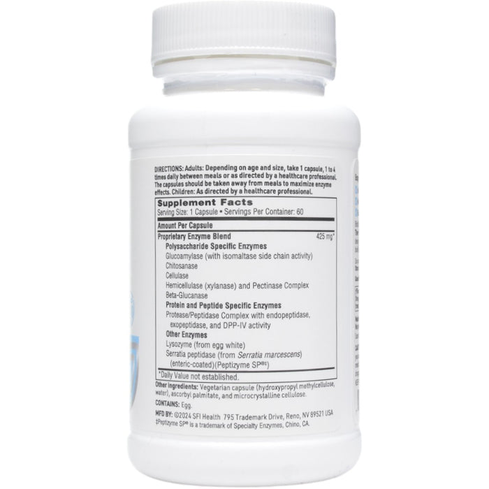 Klaire Labs/SFI Health Ther-Biotic InterFase 60 capsules supplement facts label