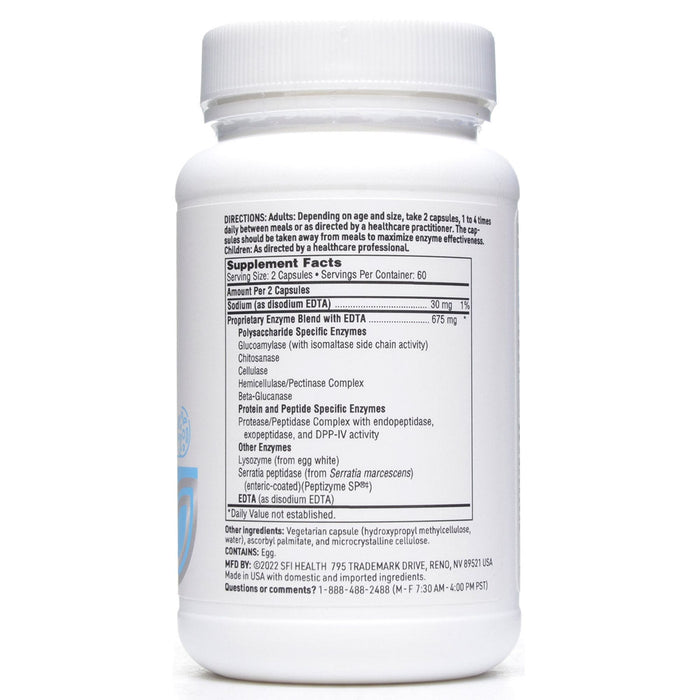Klaire Labs/SFI Health Ther-Biotic InterFase Plus 120 capsules supplement facts label