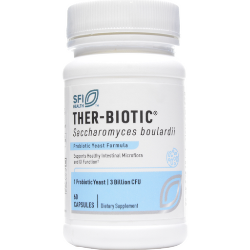 Klaire Labs/SFI Health Ther-Biotic Saccharomyces Boulardii, 60 capsules, front of bottle