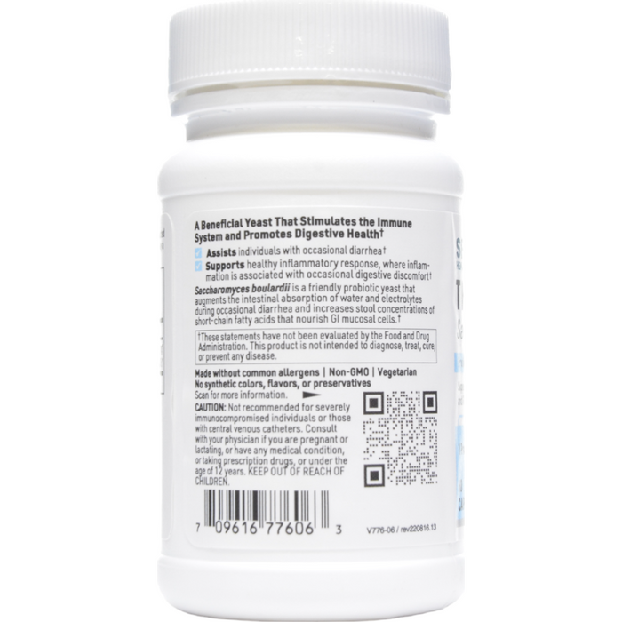 Klaire Labs/SFI Health Ther-Biotic Saccharomyces Boulardii 60 capsules suggested use label