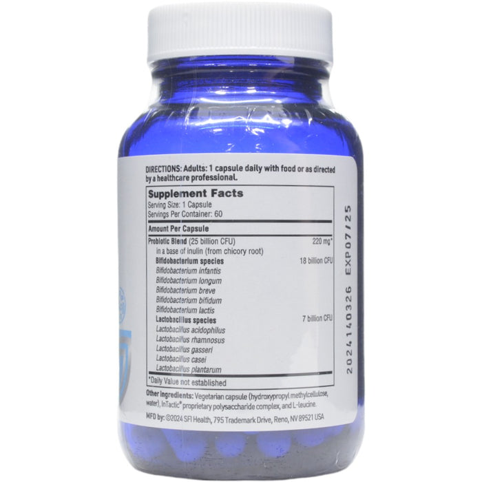 Ther-Biotic Senior Formula 60 vcaps by Klaire Labs/SFI Health, Supplement Facts label