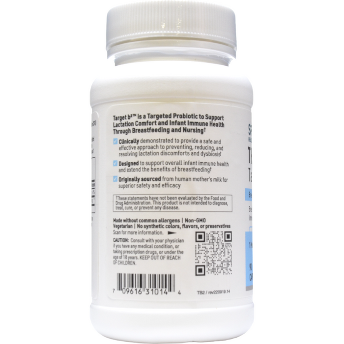 Klaire Labs/SFI Health Ther-Biotic Target b2 90 capsules label information panel