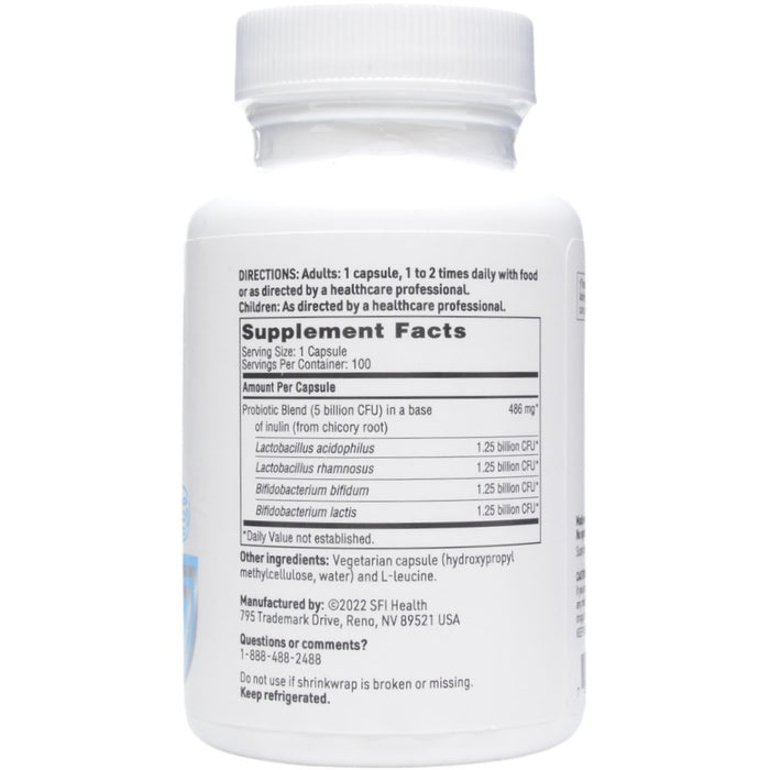 Vital-Plex 100 vcaps by Klaire Labs/SFI Health, Supplement Facts label