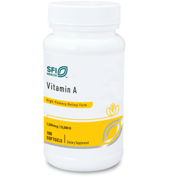 Klaire Labs/SFI Health, Vitamin A 25000 IU 100 softgels