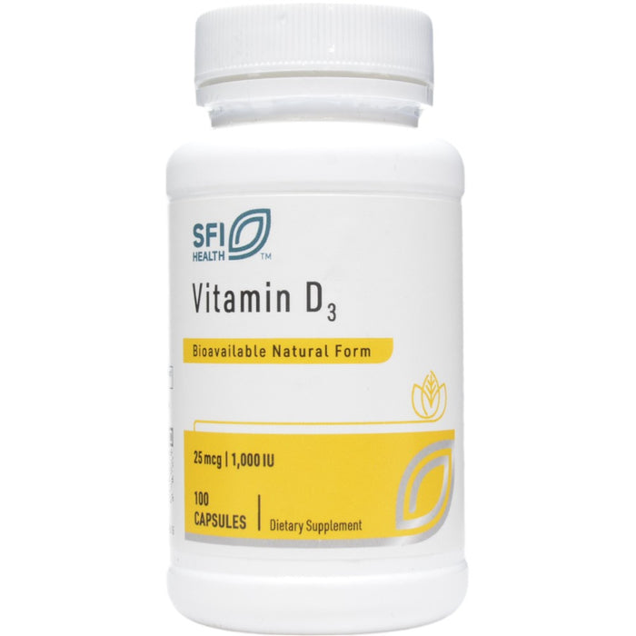 Klaire Labs/SFI Health Vitamin D3 1000 IU 100 caps