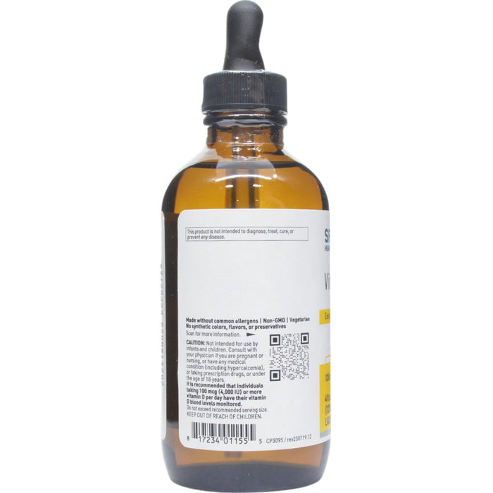 Vitamin D3 5000 IU Liquid 120 mL by Klaire Labs/SFI Health, bottle label