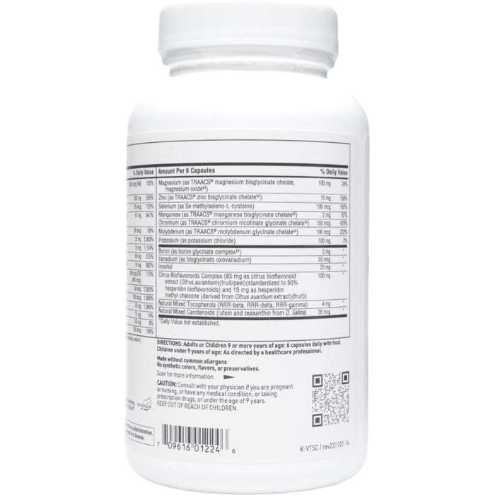 VitaSpectrum 180 vcaps by Klaire Labs/SFI Health, Supplement Facts label (continued)