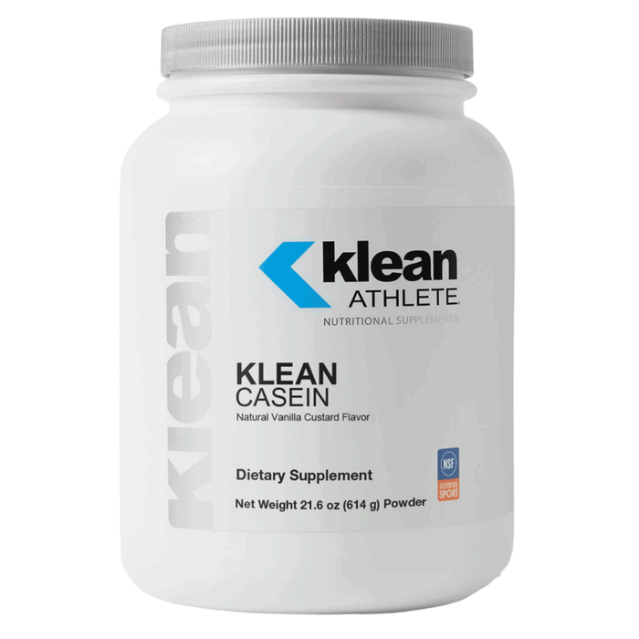 Klean Athlete Klean Casein Protein, Natural Vanilla Custard, 614 g, front of tub