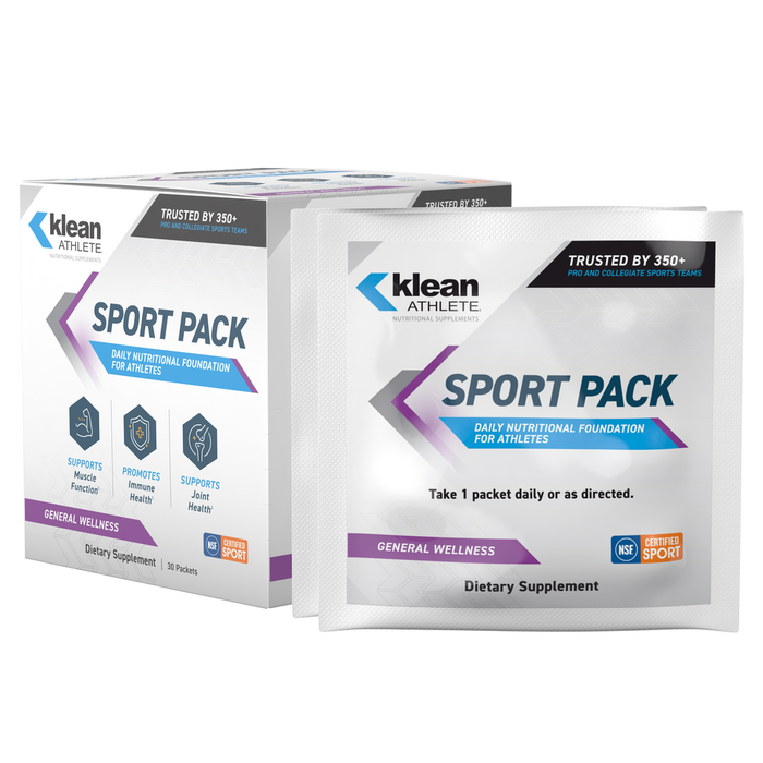 Klean Athlete Klean Sport Pack, 30 packets, front of box with packets