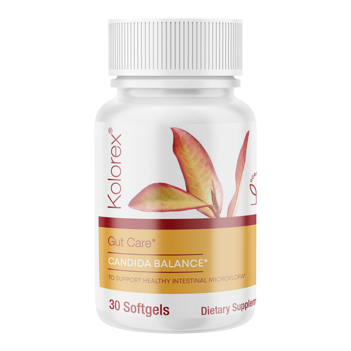 Kolorex Gut Care Candida Balance, 30 softgels, front of bottle