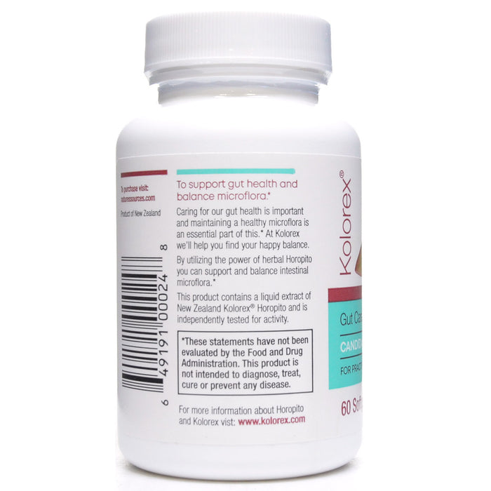 Kolorex Practitioner Gut Care 60 softgels label information panel