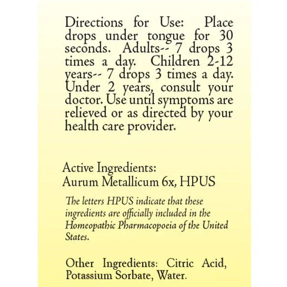 Aurum Metallicum 6X 30 mL by True Botanica