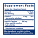 Life Extension Acetyl-L-Carnitine 500 mg 100 capsules supplement facts label