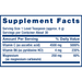 Life Extension Effervescent Vitamin C Magnesium Crystals 180 g supplement facts label