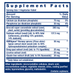 Life Extension Estrogen For Women 30 tablets supplement facts label