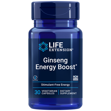 Life Extension Ginseng Energy Boost 200 mg, 90 vegetarian capsules, front of bottle
