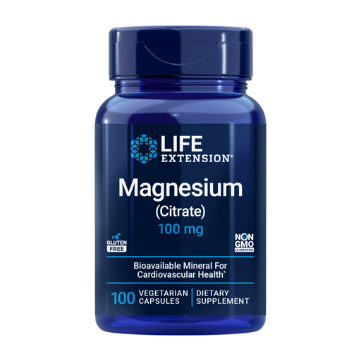 Life Extension Magnesium Citrate, 100 capsules, front of bottle