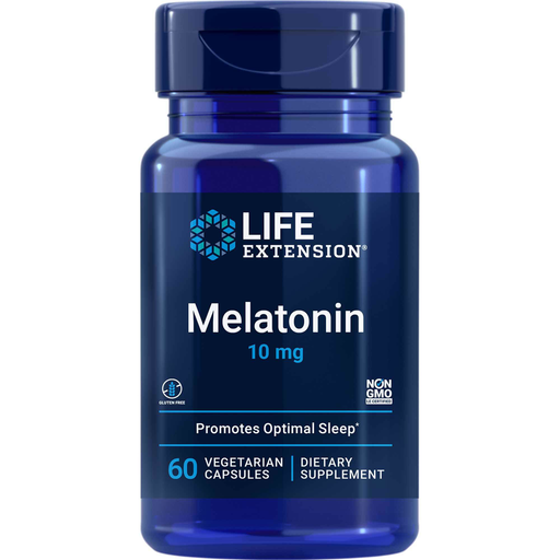 Life Extension Melatonin 10 mg, 60 capsules, front of bottle