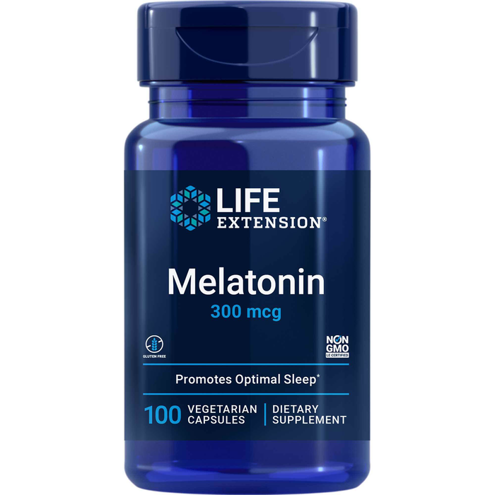 Life Extension Melatonin 300 mcg, 100 capsules, front of bottle