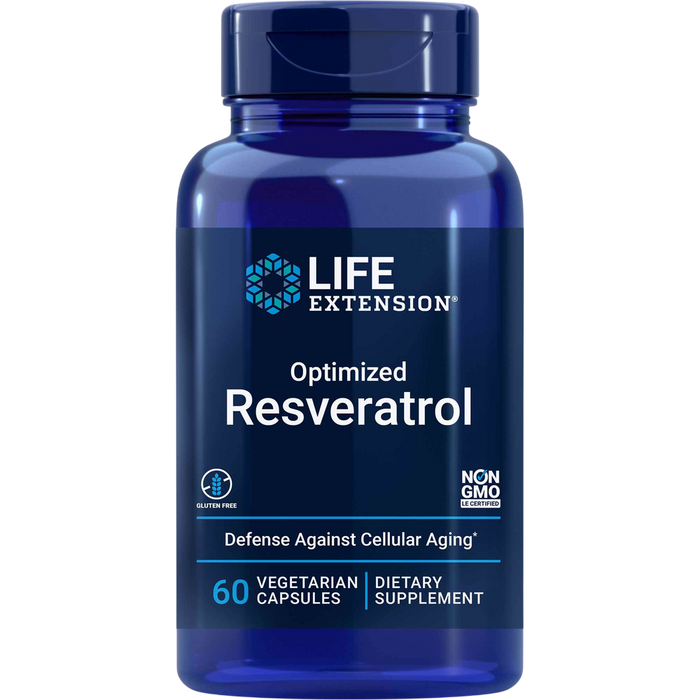 Life Extension Optimized Resveratrol Elite, 60 vegetarian capsules, front of bottle