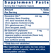 Life Extension Optimized Resveratrol Elite 60 vegetarian capsules supplement facts label