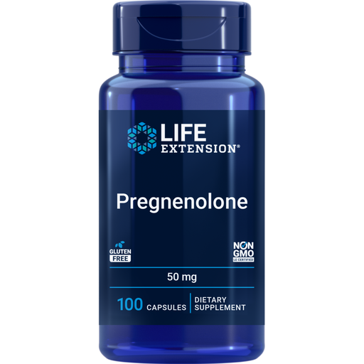 Life Extension Pregnenolone 50 mg, 100 capsules, front of bottle