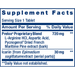 Life Extension Prelox Enhanced Sex for Men 60 tablets supplement facts label