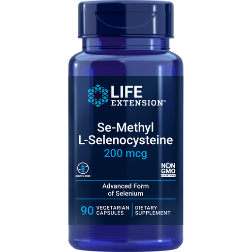 Life Extension Se-Methyl L-Selenocysteine 200 mcg, 90 capsules, front of bottle