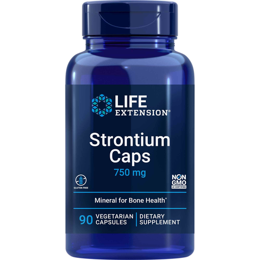 Life Extension Strontium Caps 750 mg, 90 capsules, front of bottle