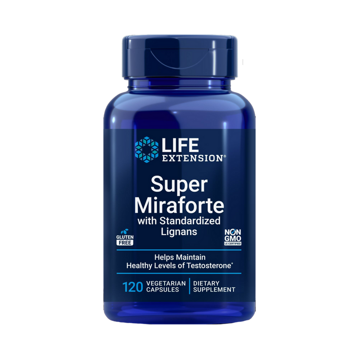 Life Extension Super Miraforte with Standardized Lignans, 120 capsules, front of bottle