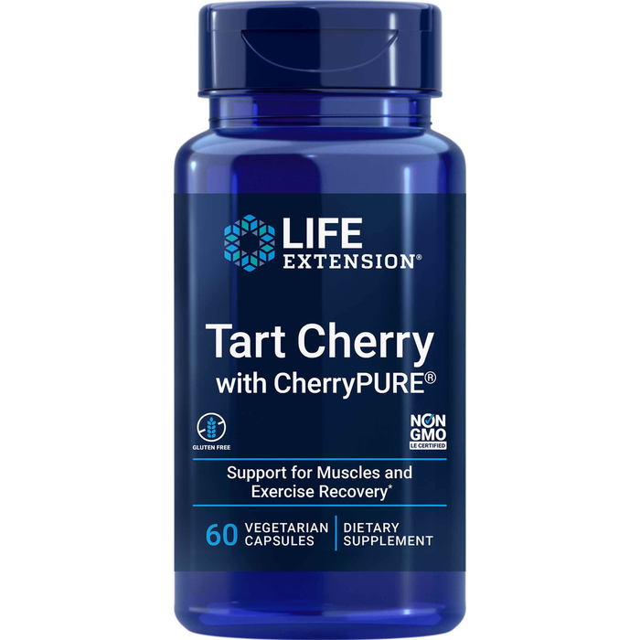 Life Extension Tart Cherry with CherryPure 480 mg, 60 capsules, front of bottle