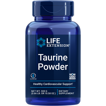 Life Extension Taurine Powder, 300 g, front of jar