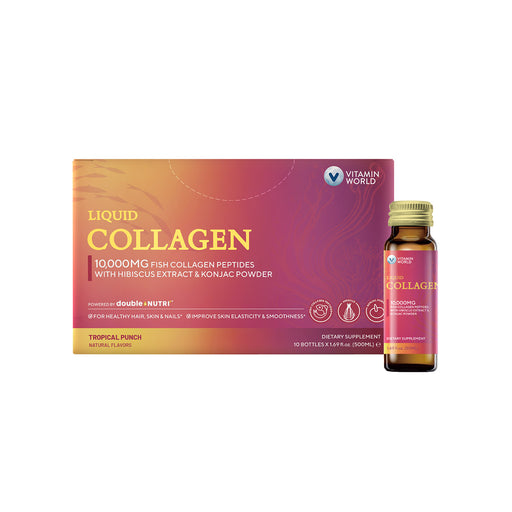 Vitamin World, Crystal Clear Liquid Fish Collagen 10,000 mg