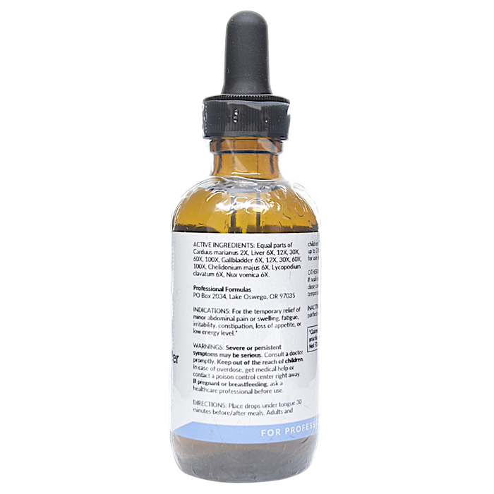 Bottle with active ingredients label on a white background