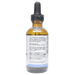 Bottle with active ingredients label on a white background