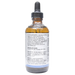 Bottle with active ingredients label on a white background