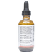 Bottle with active ingredients label on a white background