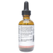 Bottle with inactive ingredients label on a white background