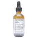 Bottle with active ingredients label on a white background