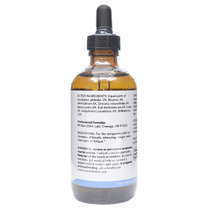 Bottle with active ingredients label on a white background