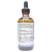 Bottle with active ingredients label on a white background