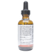 Bottle with active ingredients label on a white background